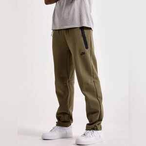 Mens Nike Tech Fleece Joggers DQ4312 222 Green/Black Size XS cinch Ankle